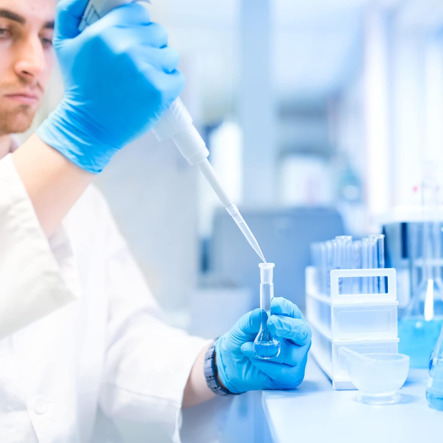 YOKIVE 12 cilindros graduados medidores de plástico, con básculas métricas de 2 caras, para medición química, ideal para laboratorio, uso diario