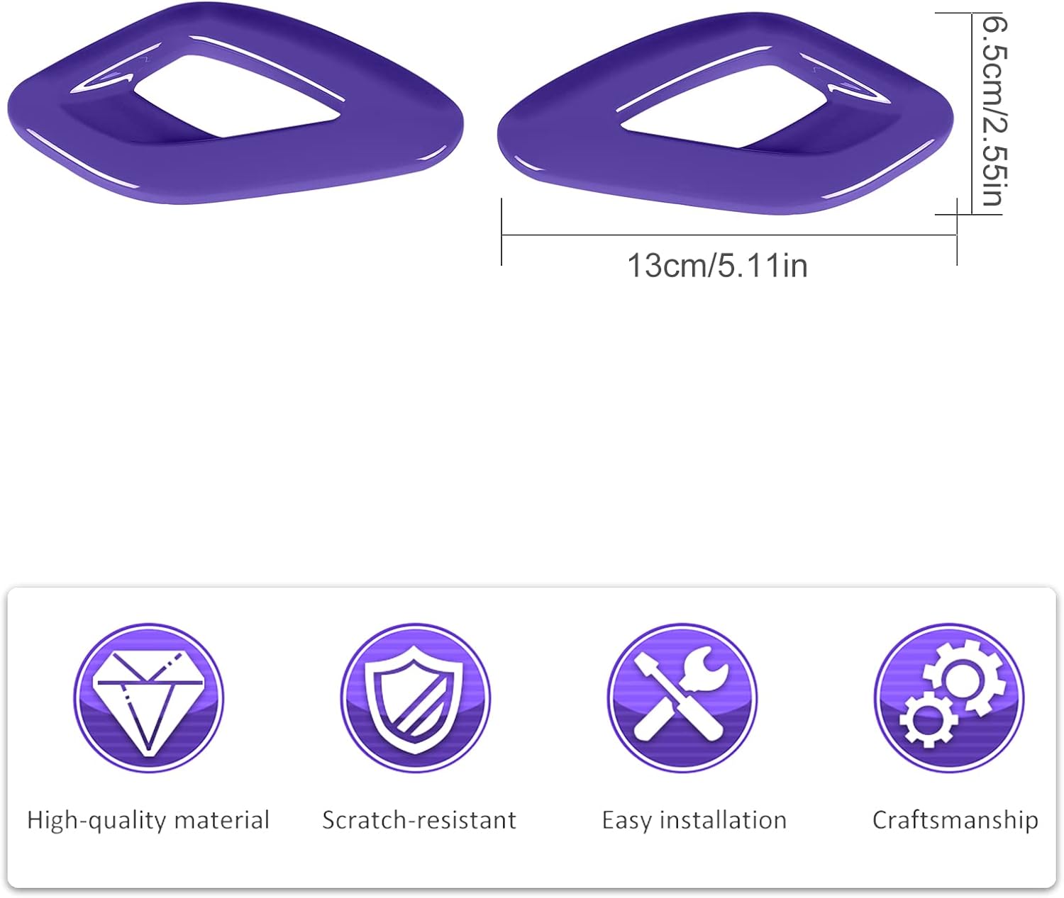 Voodonala Para Dodge Challenger 2015-2023 – Cubierta interior de la manija de la puerta del auto, accesorios para Dodge Challenger 2015-2023