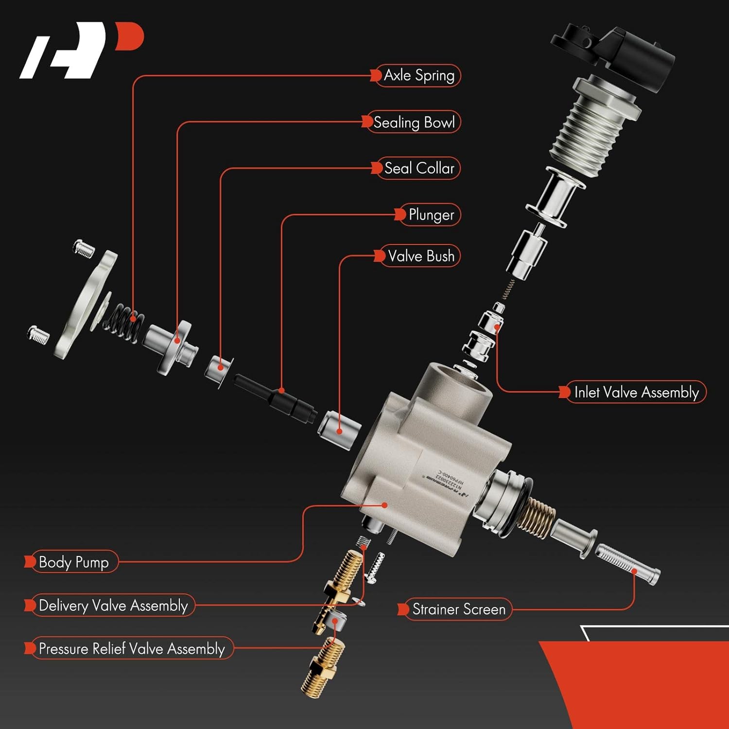 A-Premium Bomba de combustible de alta presión con sello compatible con Hyundai Elantra 2014-2016, Elantra Coupe 2014, Elantra GT 2014-2017, Tucson