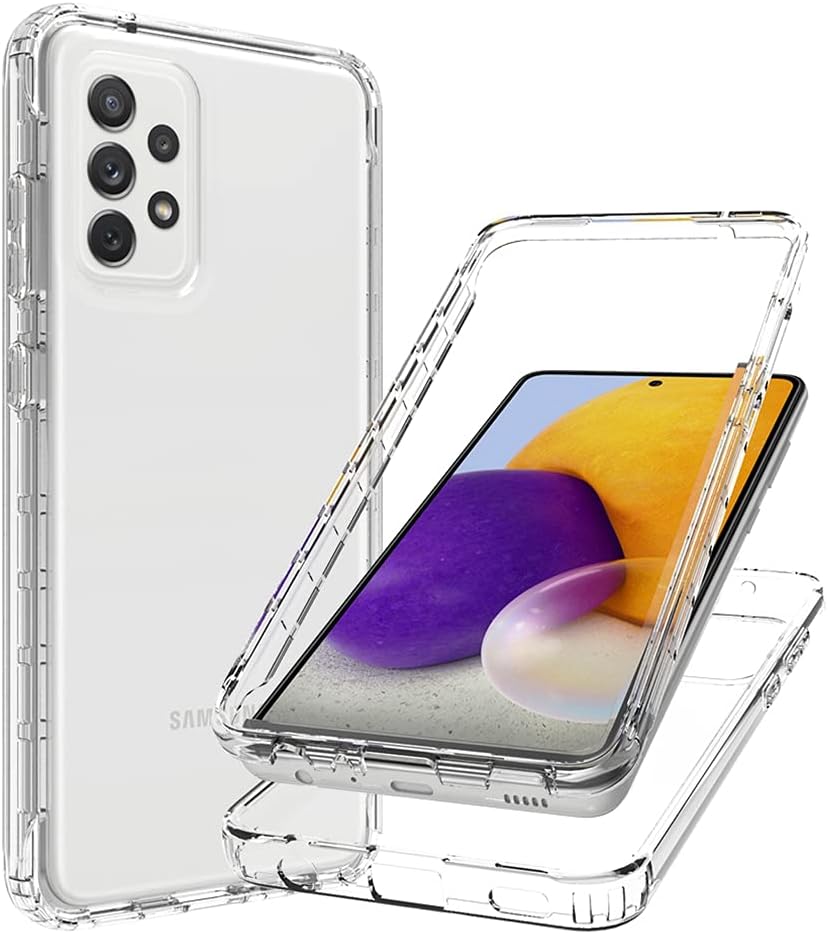 Funda para Galaxy A72 5GGalaxy A72 4G, Samsung A72 5G Funda para niñas y mujeres, transparente de cuerpo completo, a prueba de golpes, carcasa de