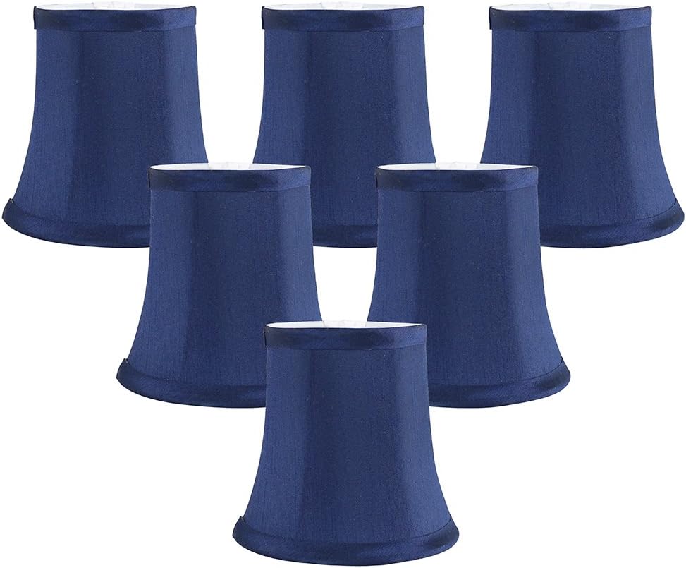 Meriville Juego de 6 pantallas de araña de imitación de seda azul, 3.5 x 5 x 4.75 pulgadas