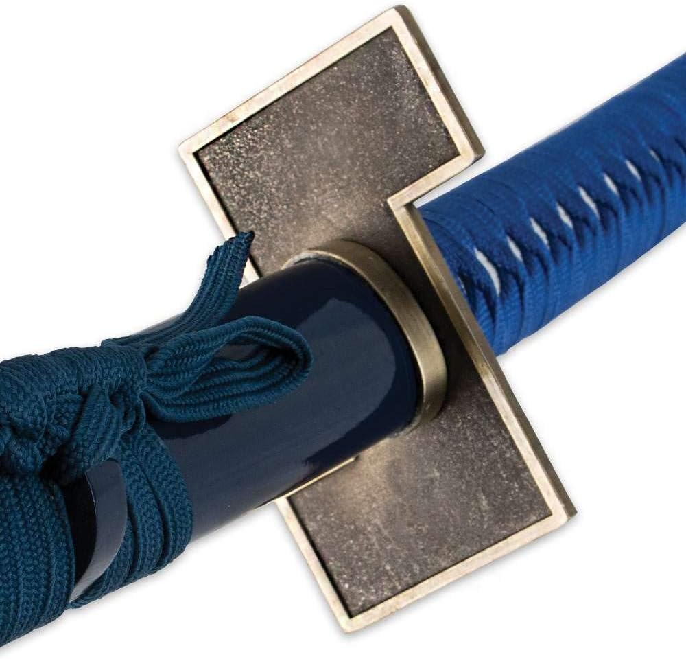 K Exclusive Grimmjow Zanpakuto – Espada con vaina, hoja de acero inoxidable, mango envuelto en cordón azul, réplica detallada de anime,
