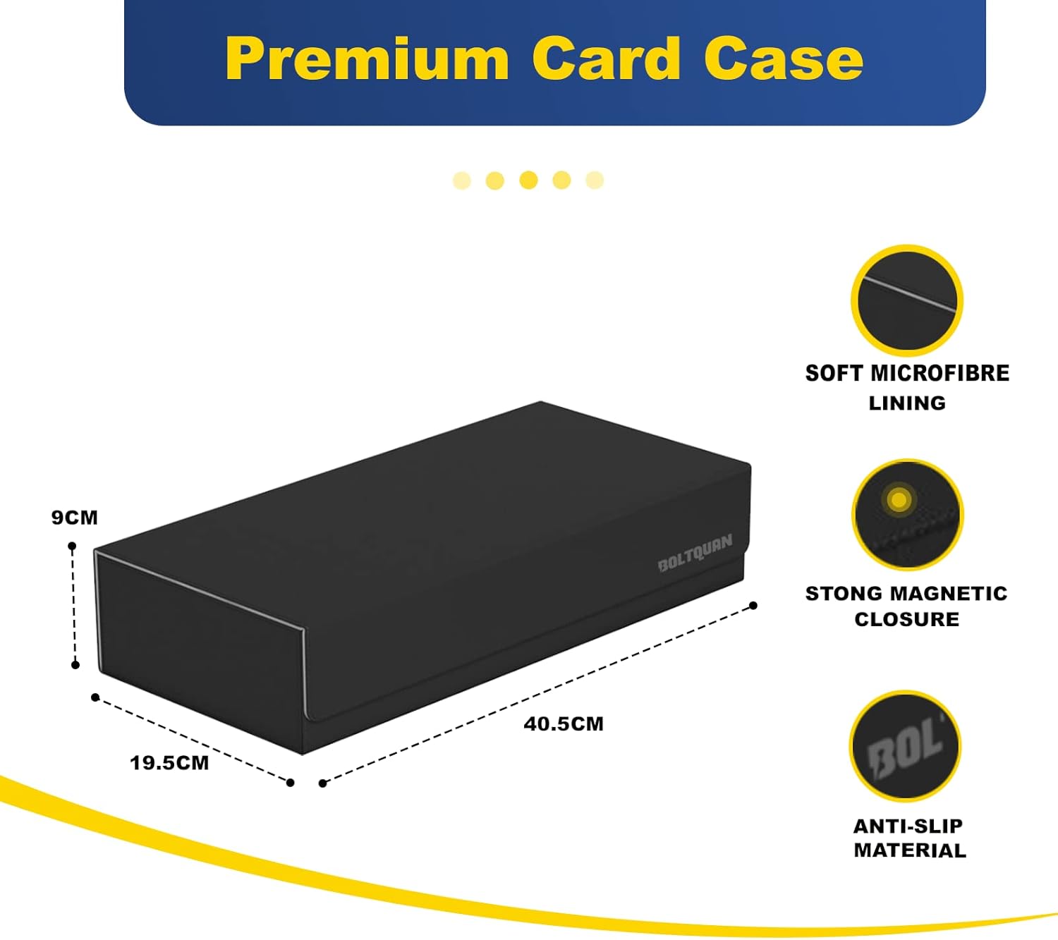 Caja de almacenamiento premium para juegos de cartas y funda para tapete de juego, capacidad para más de 550 tarjetas de doble manga, funda de