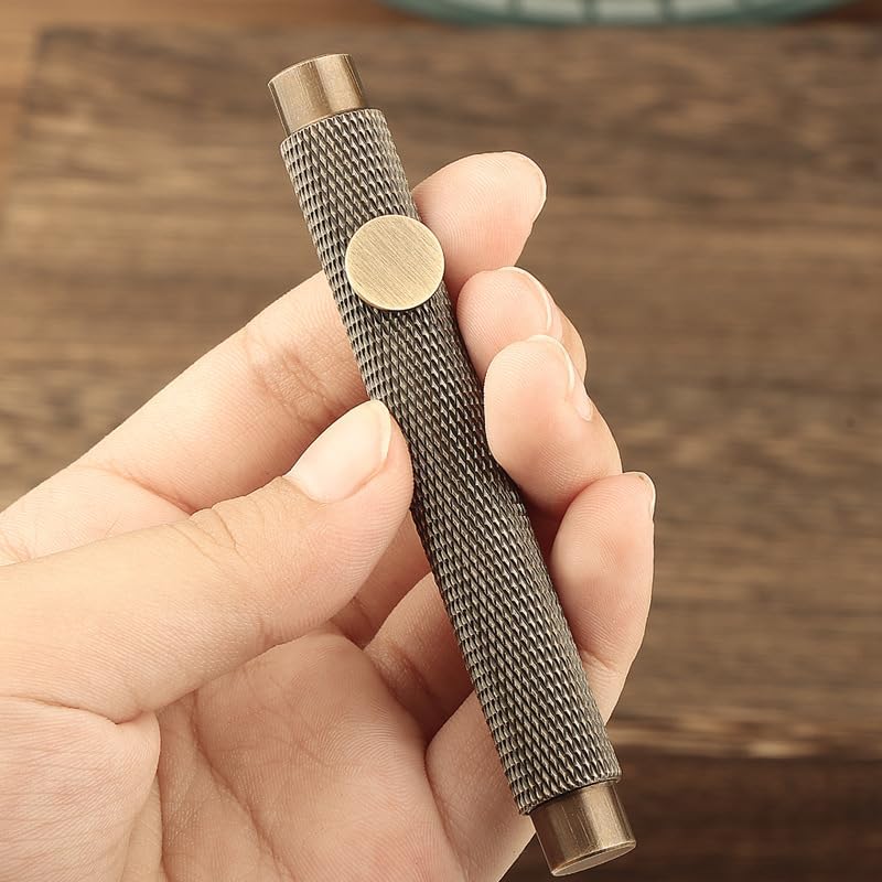 Gullor Bolígrafo de bolsillo vintage de latón portátil, encanto retro en un tamaño compacto para una experiencia de escritura encantadora