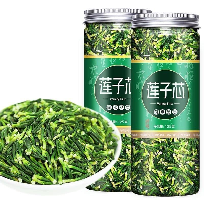 Té de embrión de loto plumule loto seco 8.1 oz250 g (4.41 oz* 2) Wild Nature Fragante Núcleo de semilla de loto Corazón de loto de calidad premium