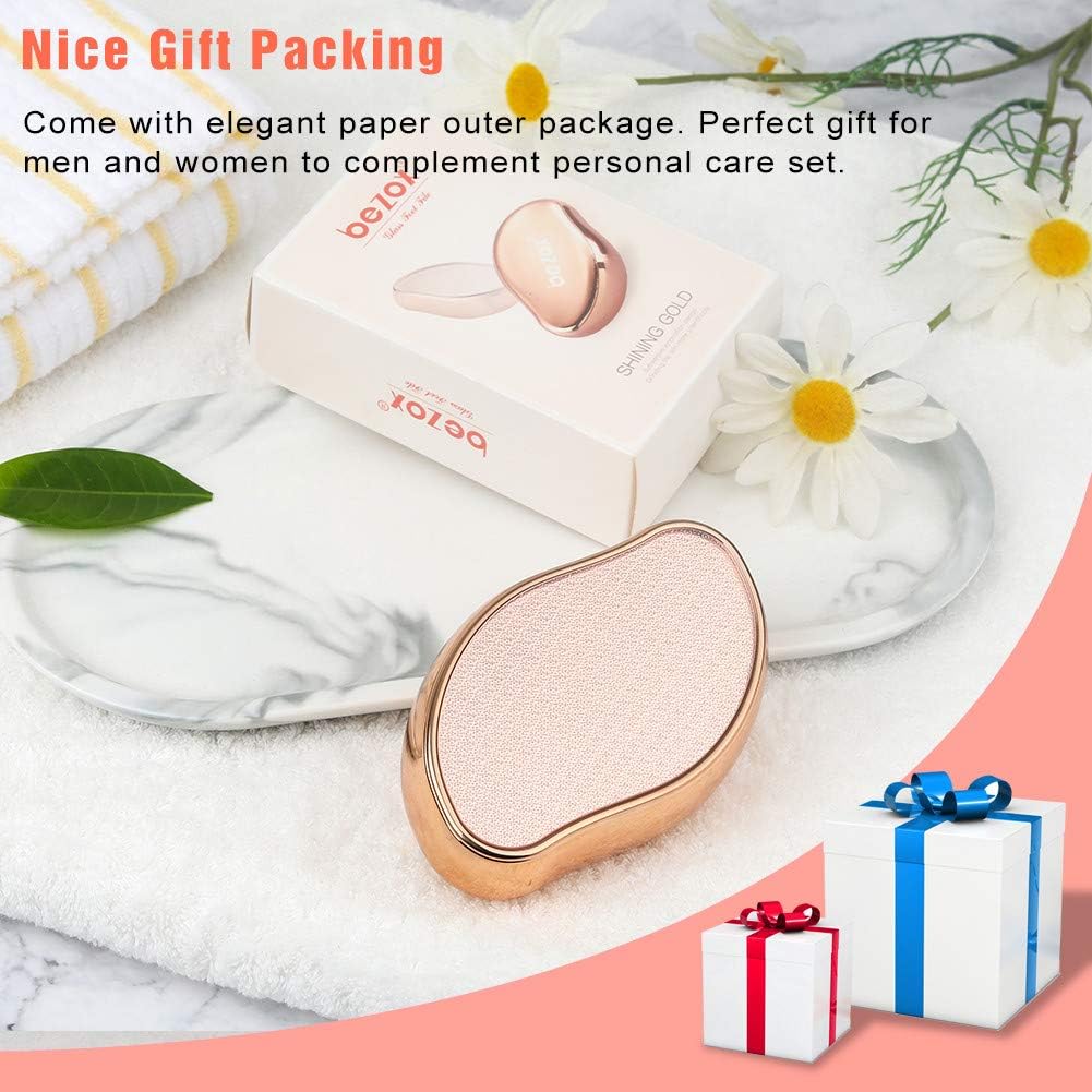 BEZOX Limas de cristal para pies de callo, limpiador de pies de pedicura de cristal para uso de viaje, raspador de pies portátil de tamaño portátil