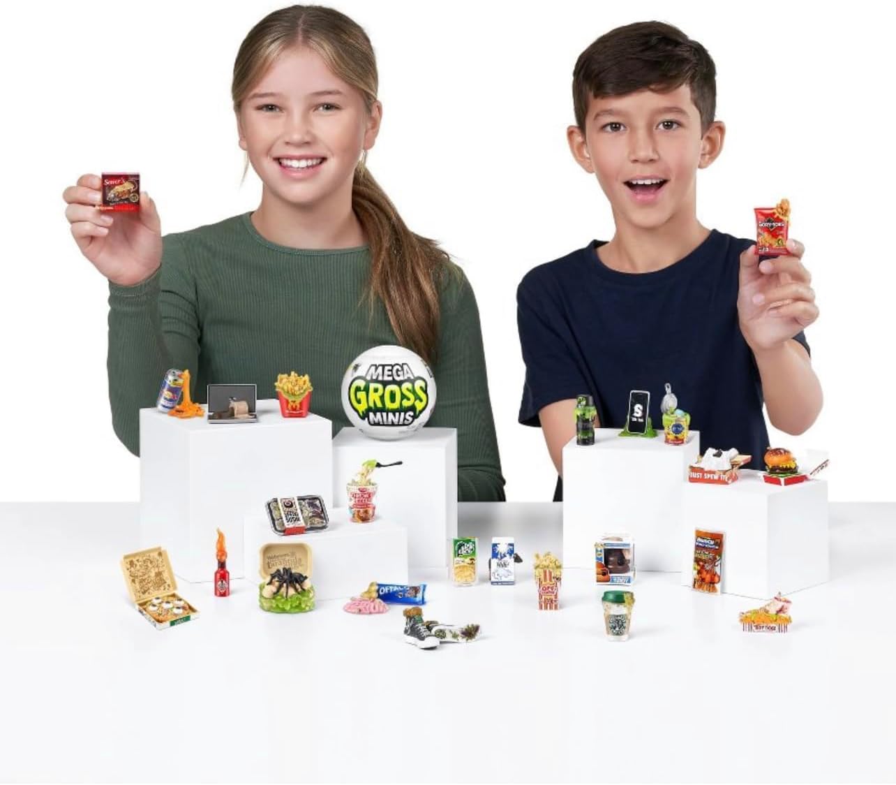 ZURU Plus Two 5 Surprise Mega Gross Minis – Estuche de coleccionista de cápsulas de limo Mega Gross Minis, paquete de cápsulas de slime. Juguetes