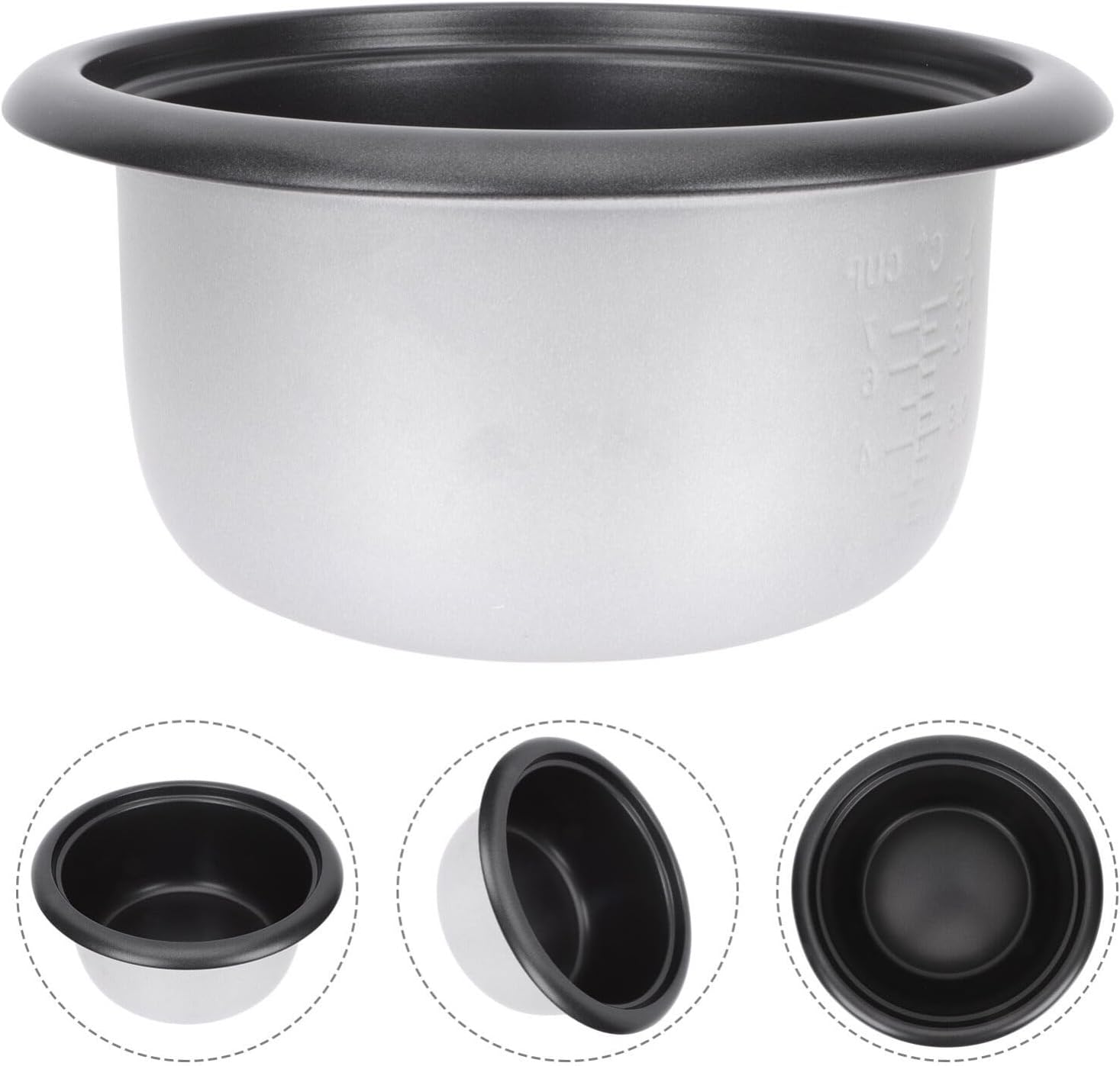 Kichvoe Olla de cocción Liner 3L Olla de arroz olla interior Revestimiento antiadherente para cocinar arroz Contenedor de cocción de arroz