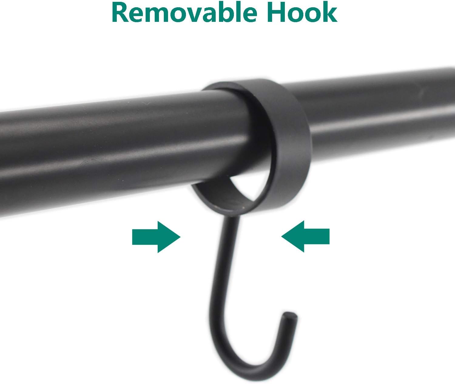 Ganchos de acero inoxidable para barra de armario, ganchos resistentes para colgar ollas, sartenes, tazas, toallas, guantes de horno, ganchos de