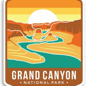 Calcomanía del Parque Nacional del Gran Cañón para portátil de 4 x 5.5 pulgadas (color) Calcomanía del Parque Nacional del Gran Cañón para portátil de 4 x 5.5 pulgadas (color)
