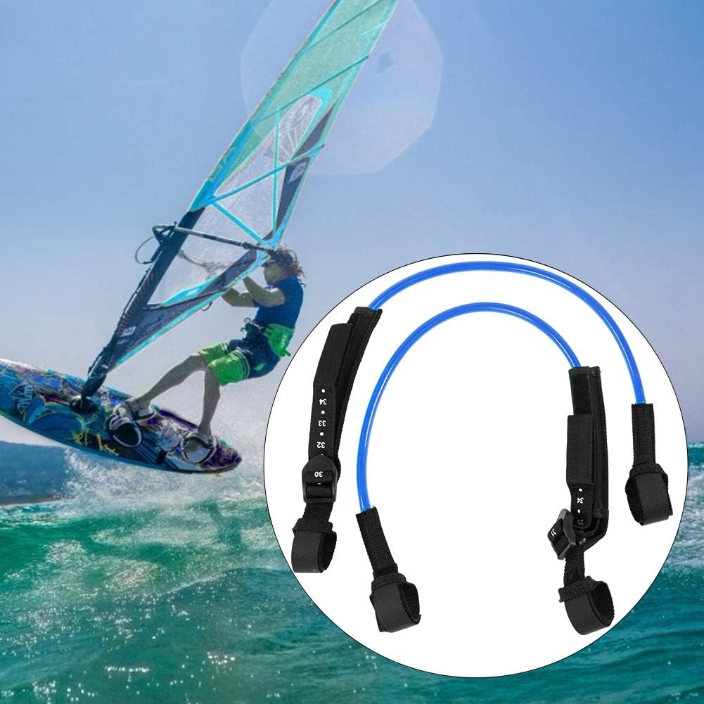 EVTSCAN Cuerda de correa de surf, 2 unidades de 28 a 34 pulgadas, color negro, ajustable, para tabla de surf, para equipo de windsurf