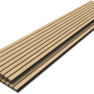 Paneles acústicos con lamas de madera, paquete de 2, 94.5″ x 11″ x 5164″ cada uno, de piso a techo, panel de madera para pared, para decoración de Paneles acústicos con lamas de madera, paquete de 2, 94.5″ x 11″ x 5164″ cada uno, de piso a techo, panel de madera para pared, para decoración de