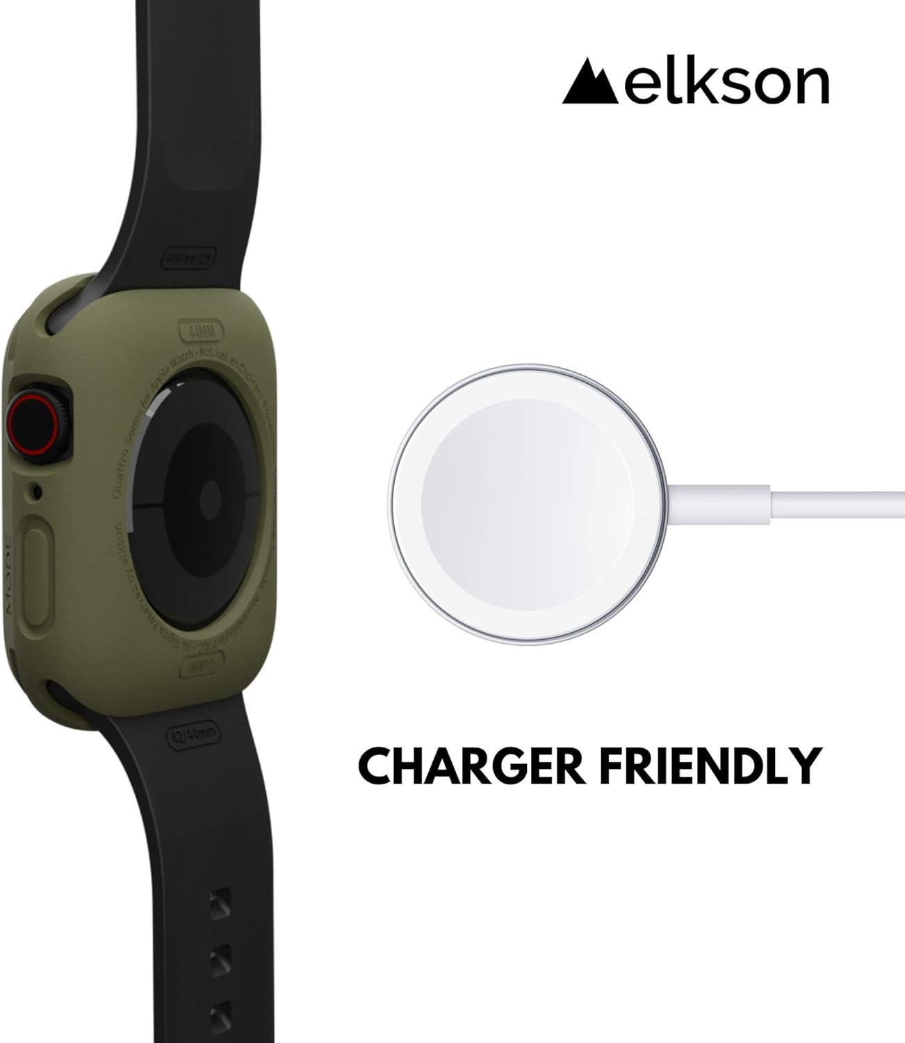 elkson Quattro Series – Carcasa resistente para Apple Watch SE y iWatch Series SE2, 6, 5, 4, funda protectora duradera de grado militar, flexible a