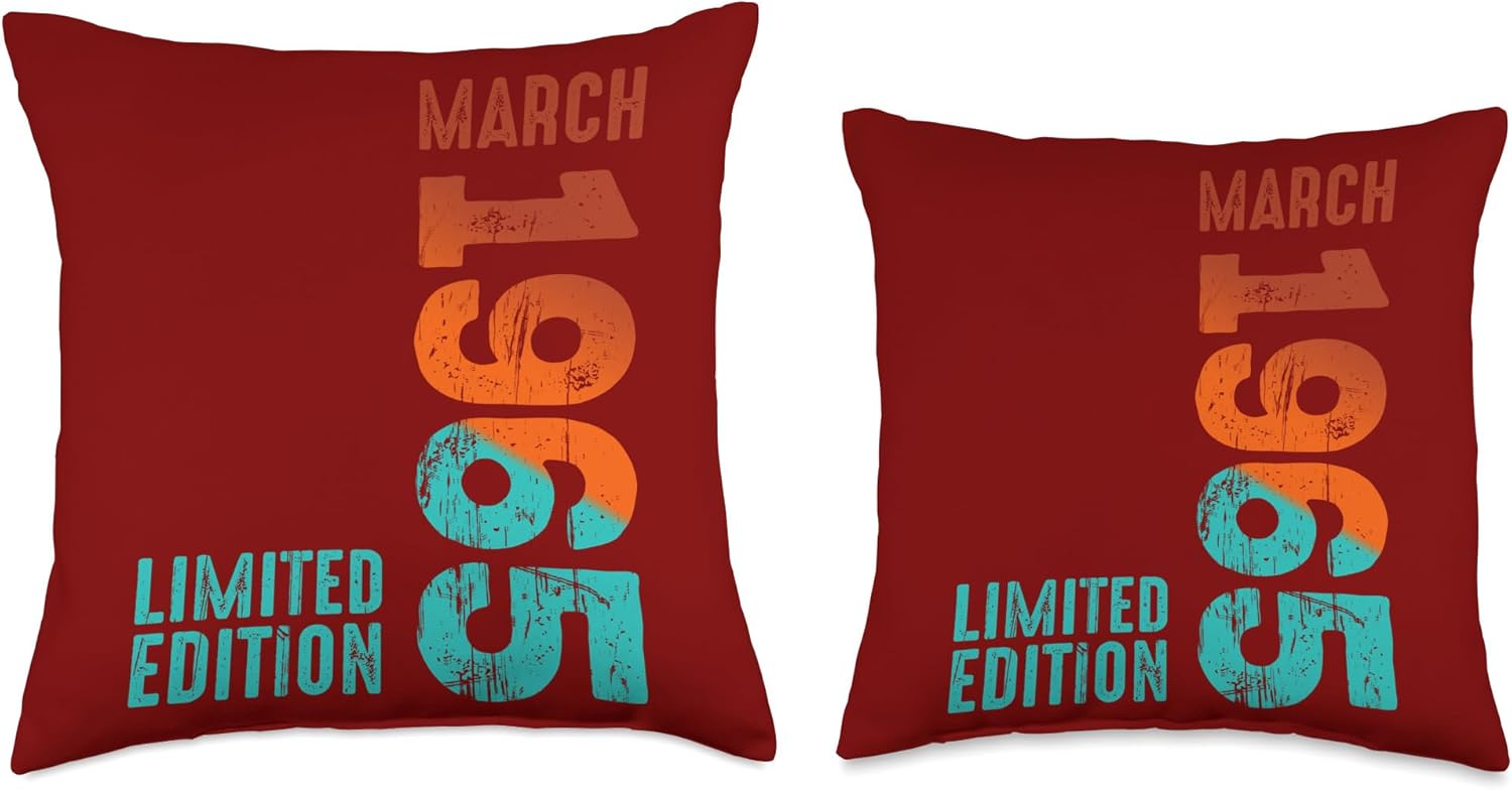1965 Limited Edition 1965 March 1965 Year 1965 Retro 1965 Throw Pillow