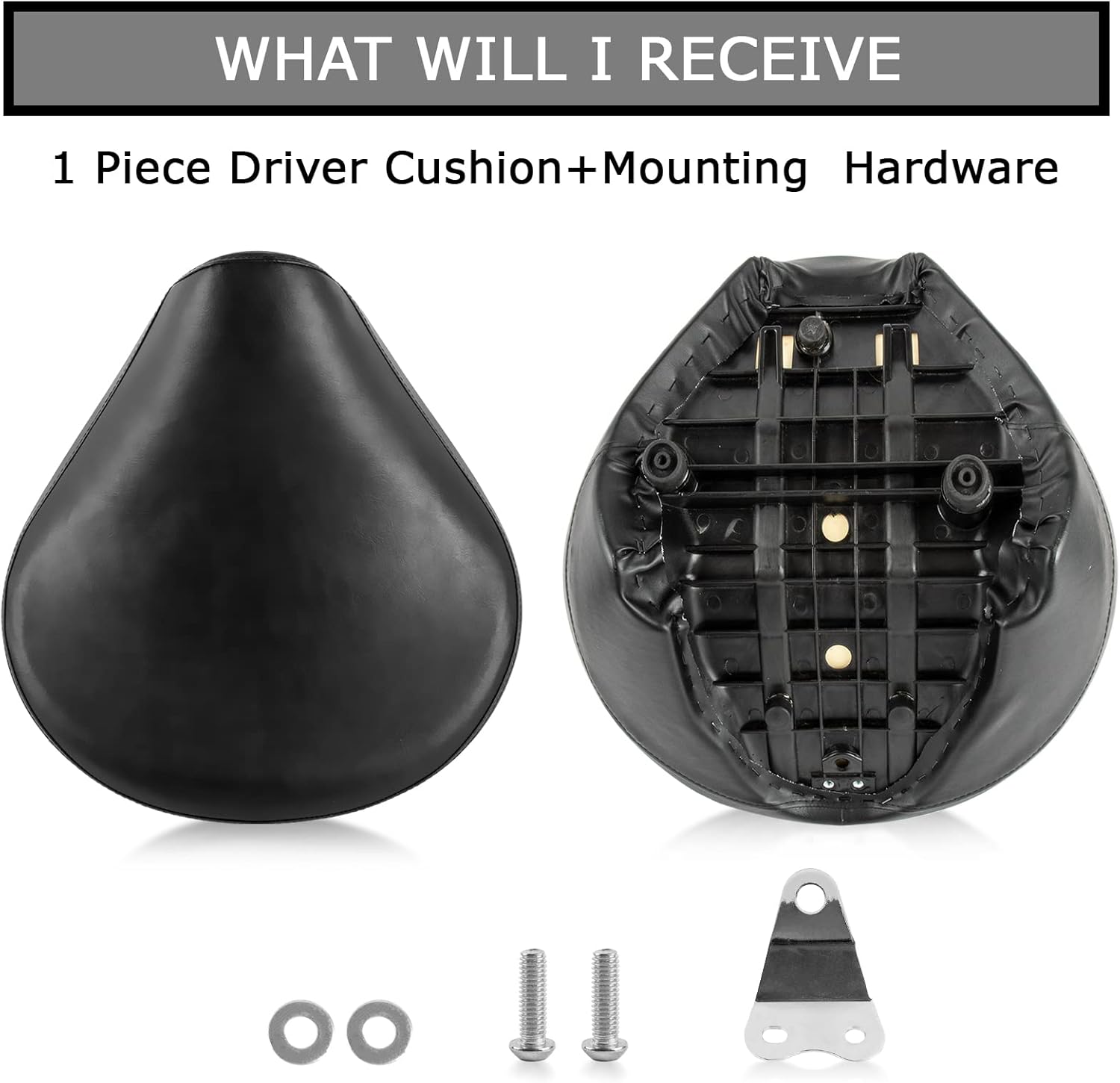 psler Cojín para asiento de conductor delantero para XVS V-Star Classic 1100 1998 1999 2000 2001 2002 2003 2004 2005 2006 2007 2008 2009 2010