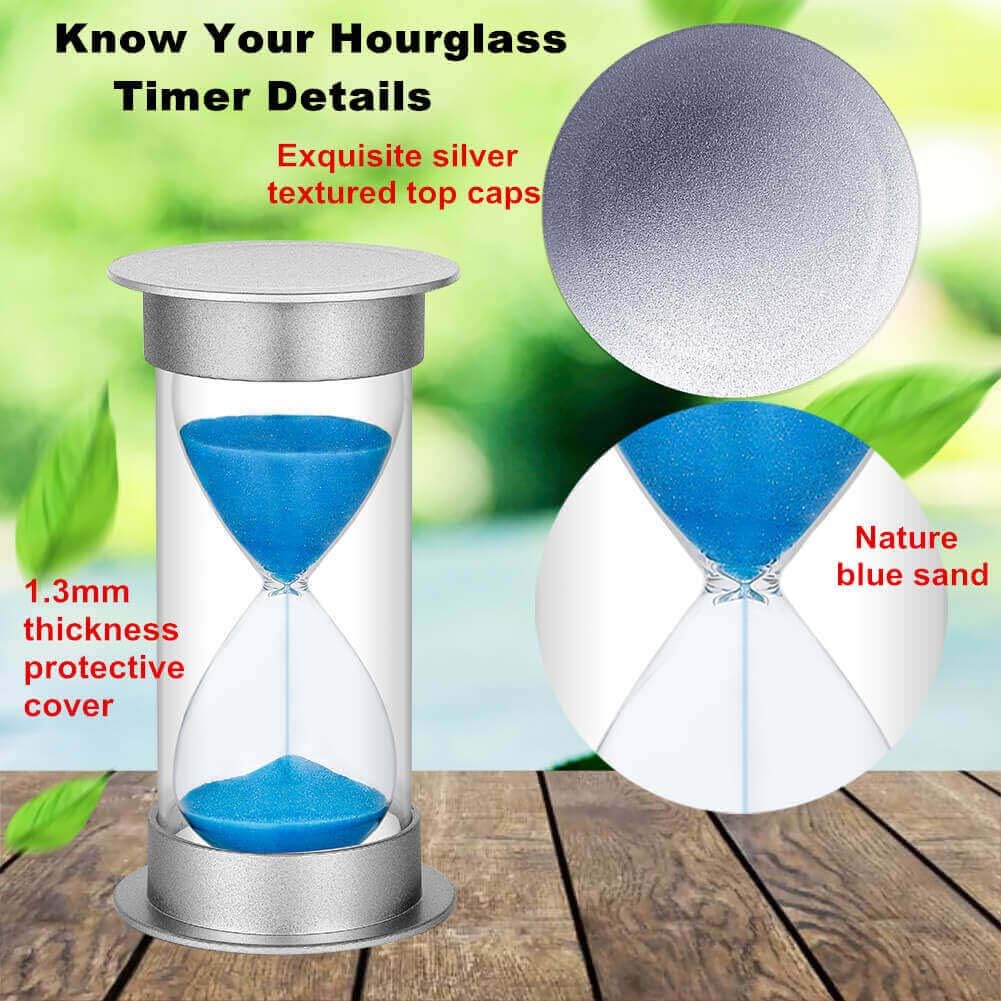 SuLiao Temporizadores de reloj de arena de reloj de arena temporizador de vidrio de 60 minutos de hora de arena, reloj de arena para niños,