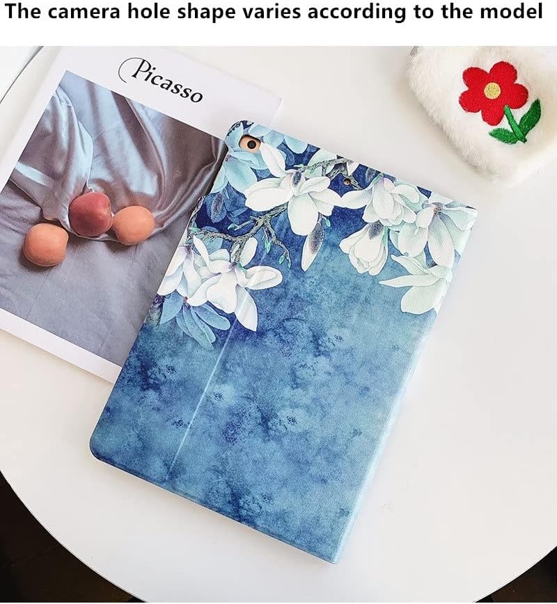 Funda floral para iPad Mini 5 generación Mini 4, diseño de flores, de piel delgada, con portalápices, apagado y encendido automático, color B
