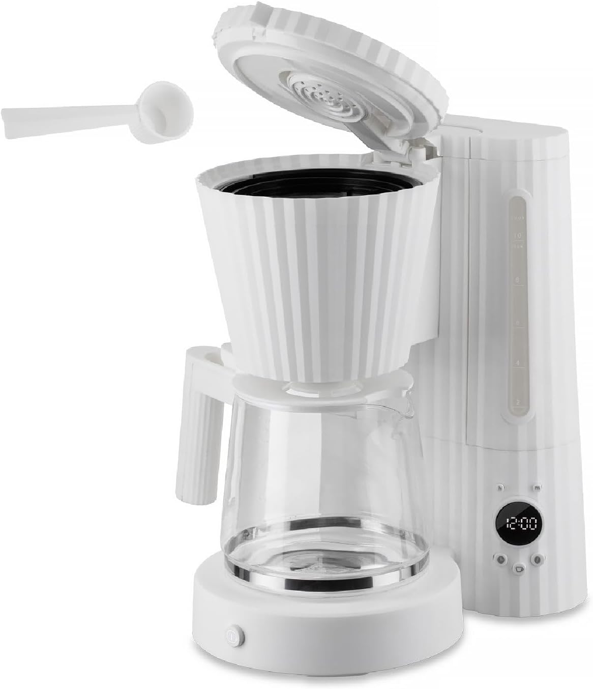 Alessi Cafetera de goteo Plissé. Enchufe de EE. UU. Blanco
