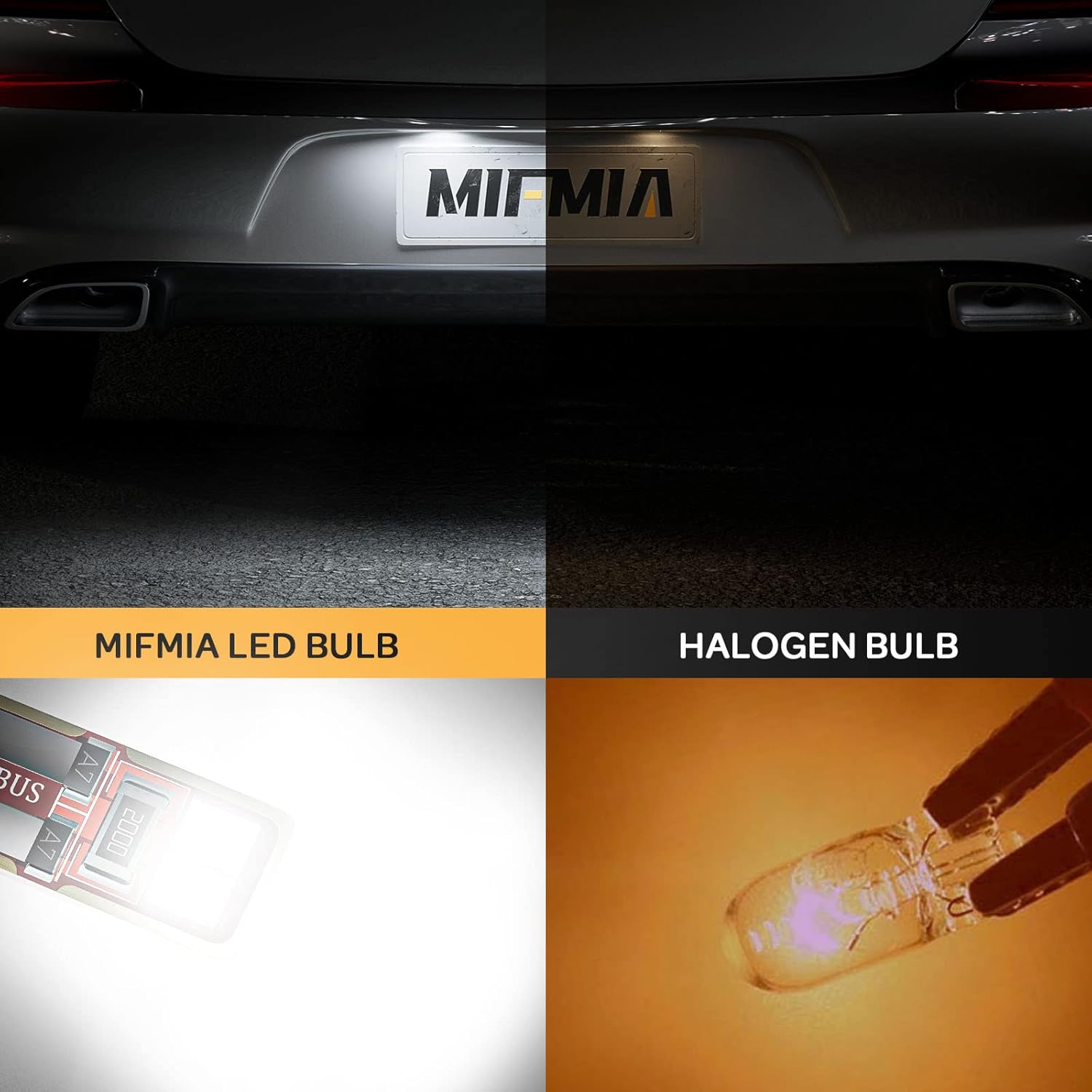Bombilla LED 194 de 6000 K, bombilla LED T10 para luz de matrícula, luces LED interiores de automóvil, luz de cúpula, luz de mapa, luz de puerta,