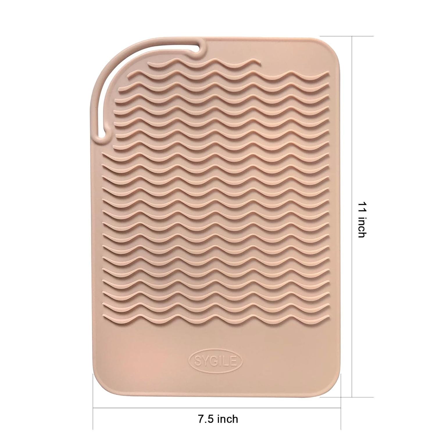 Alfombrilla de viaje de silicona resistente al calor de 11 x 7.5 pulgadas, almohadilla anticalor para alisadores de cabello, rizadores, planchas