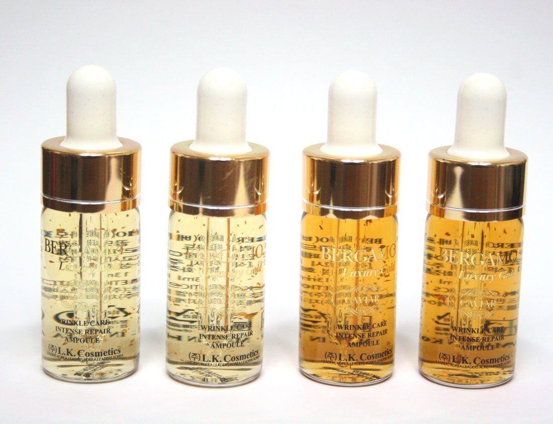 Bergamo  Luxury Gold Collagen & Caviar Wrinkle Care Repair Ampoule Set 13ml 4ea Korean Cosmetics