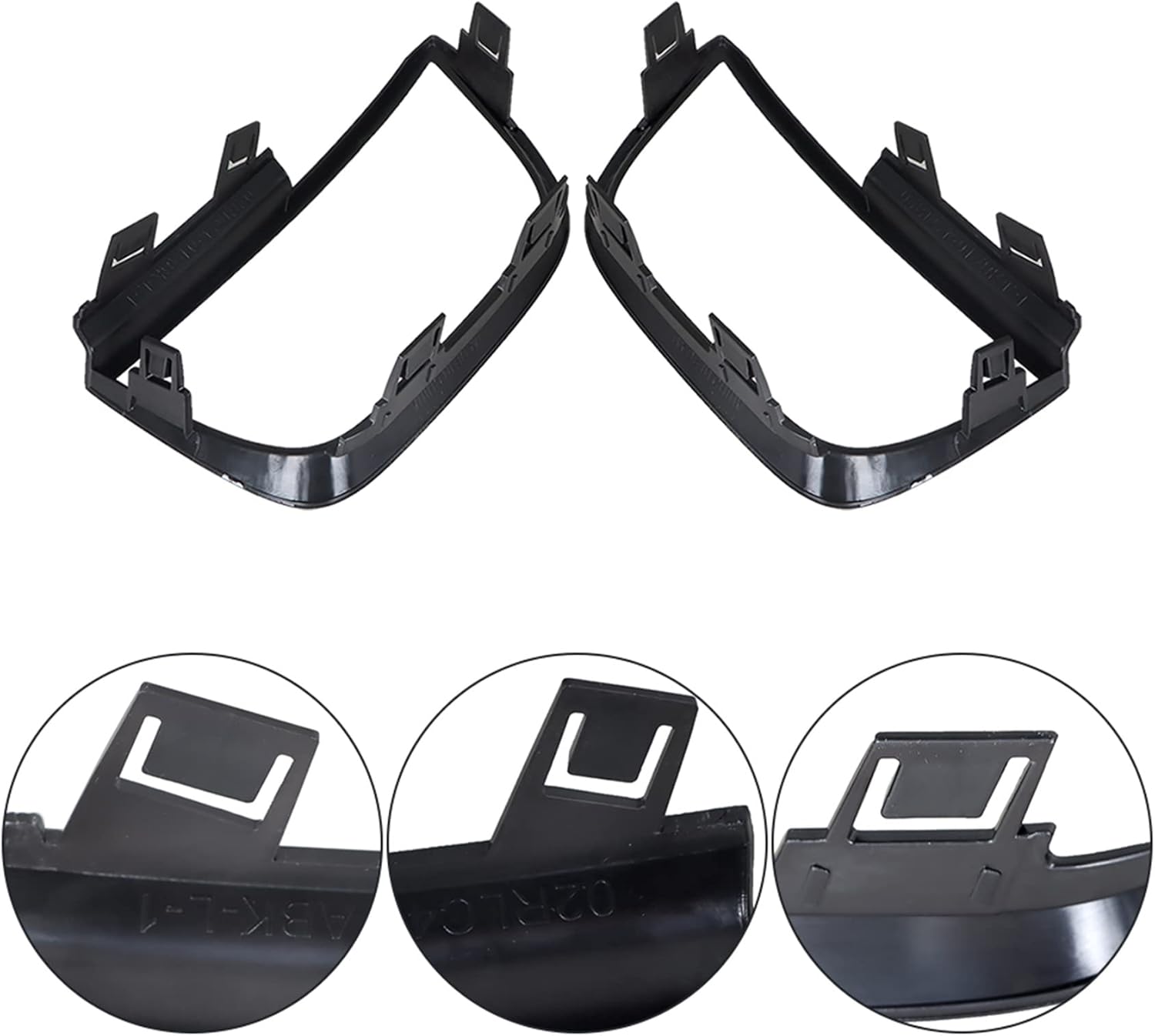 WFLNHB Juego de 4 cubiertas de bisel de luz trasera de repuesto para Chevy Camaro LT LS SS 2010-2013 biseles negros brillantes para el lado del
