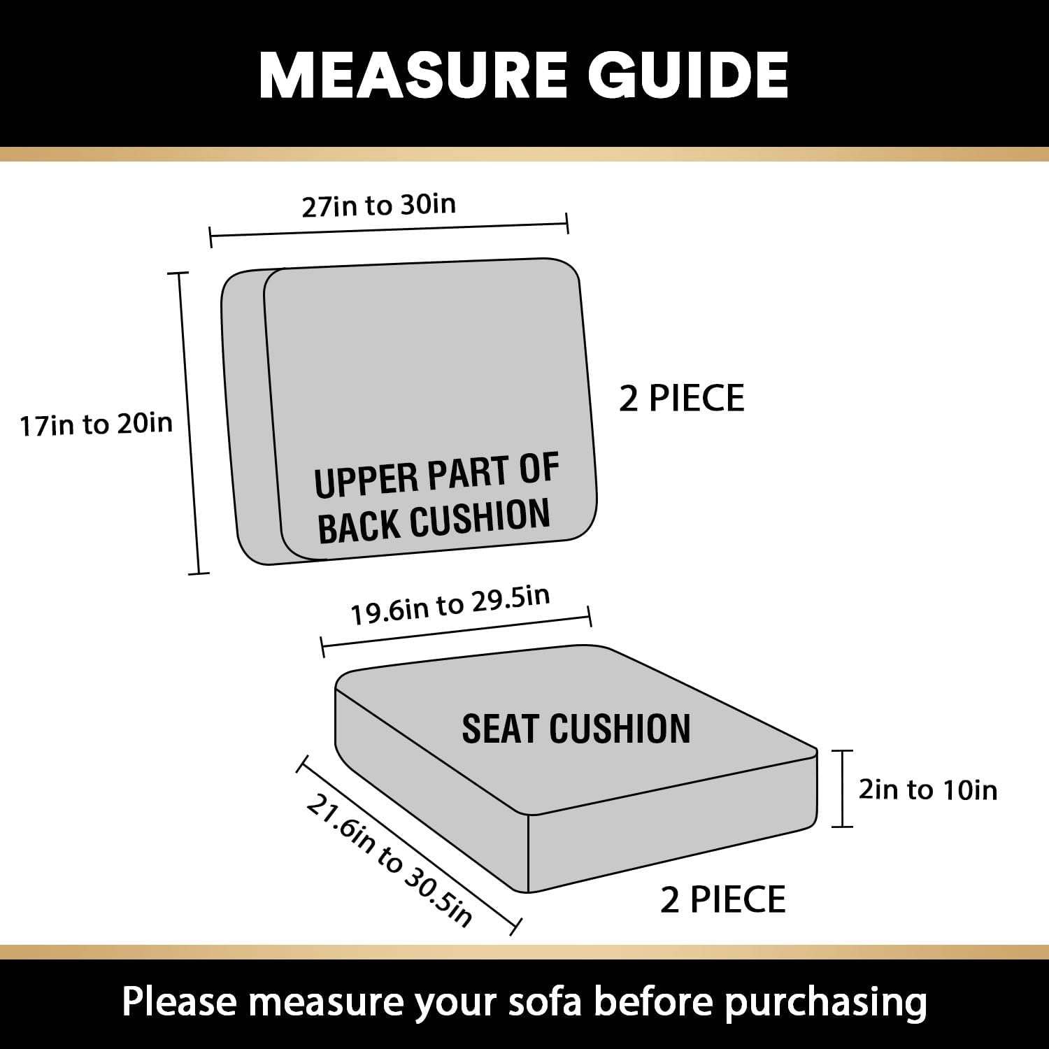 PrinceDeco Funda de sofá de 4 piezas de terciopelo suave para sofá de dos plazas (2 fundas de asiento más 2 fundas de respaldo con cusión),