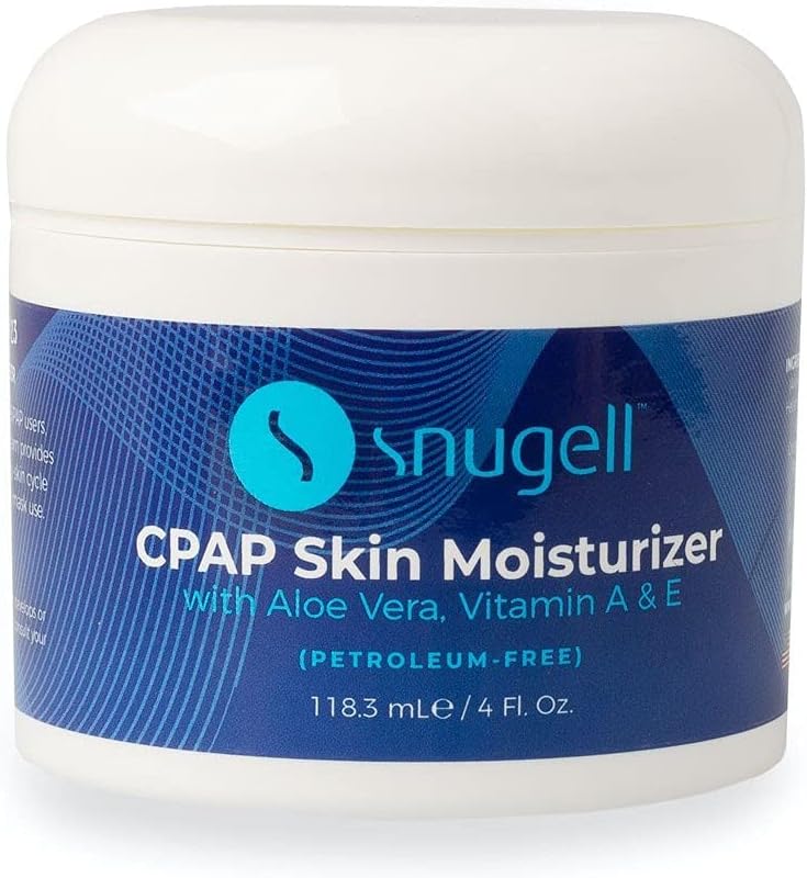 Hidratante para la piel CPAP de Snugell  Crema facial diaria con aloe vera y vitamina A y E  Sin petróleo  Sin fragancia  No grasa  Especialmente