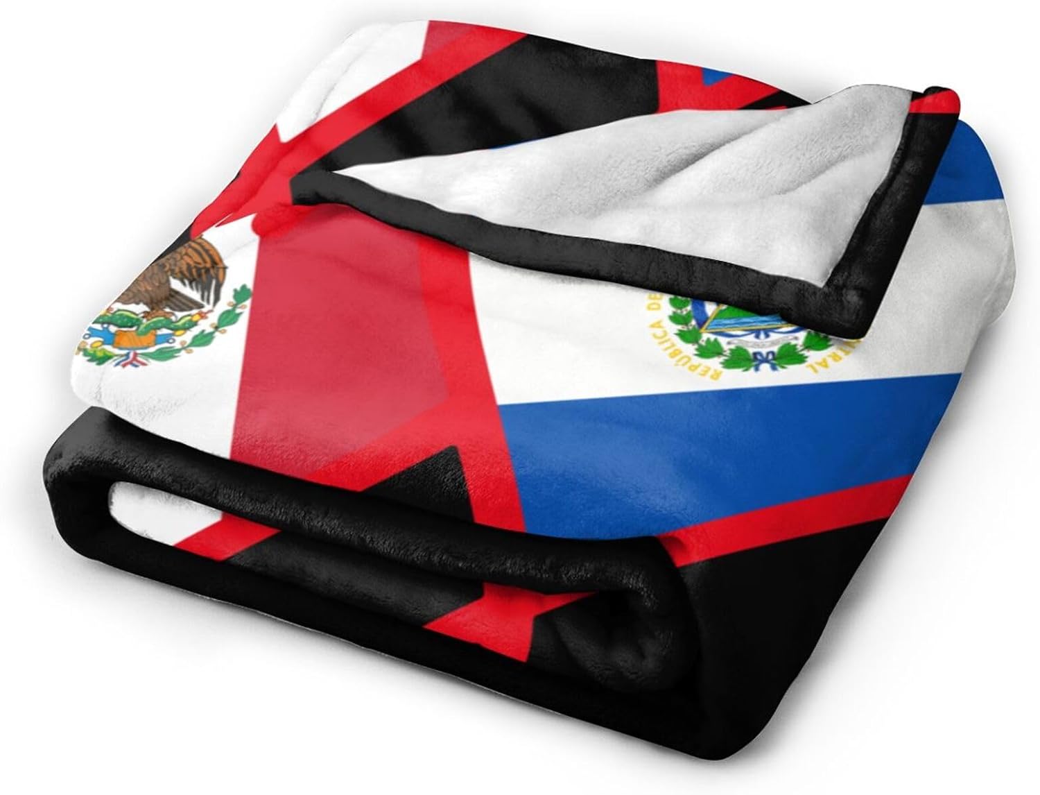 Manta de bandera de México y bandera de El Salvador para todas las estaciones, suave y cálida, manta de franela de forro polar, manta de regalo para