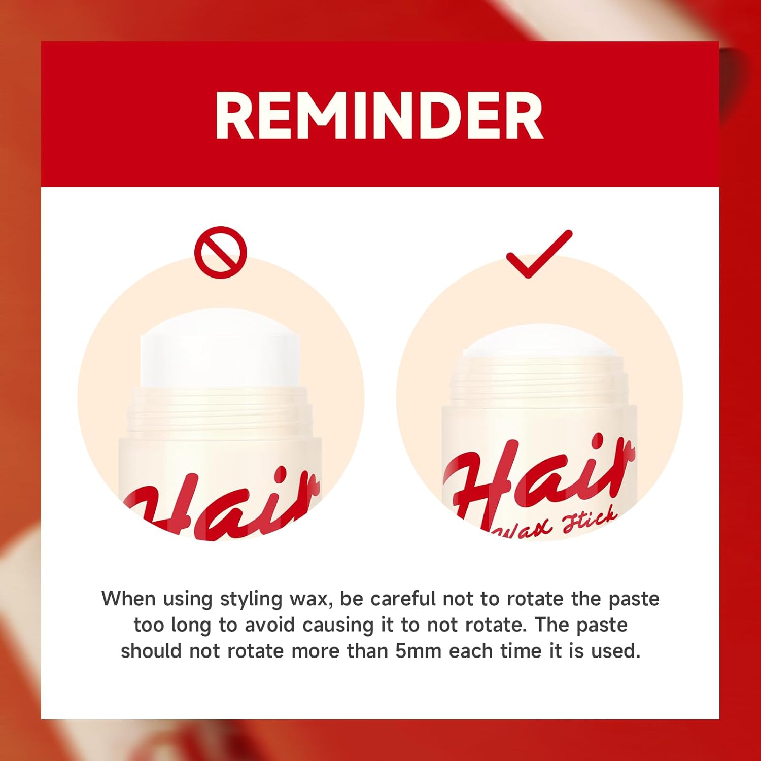 Palo de cera para el cabello para mujeres y hombres, no graso, de larga duración, cuidado rápido, Flyaways, gel de peinado para hacer el cabello,