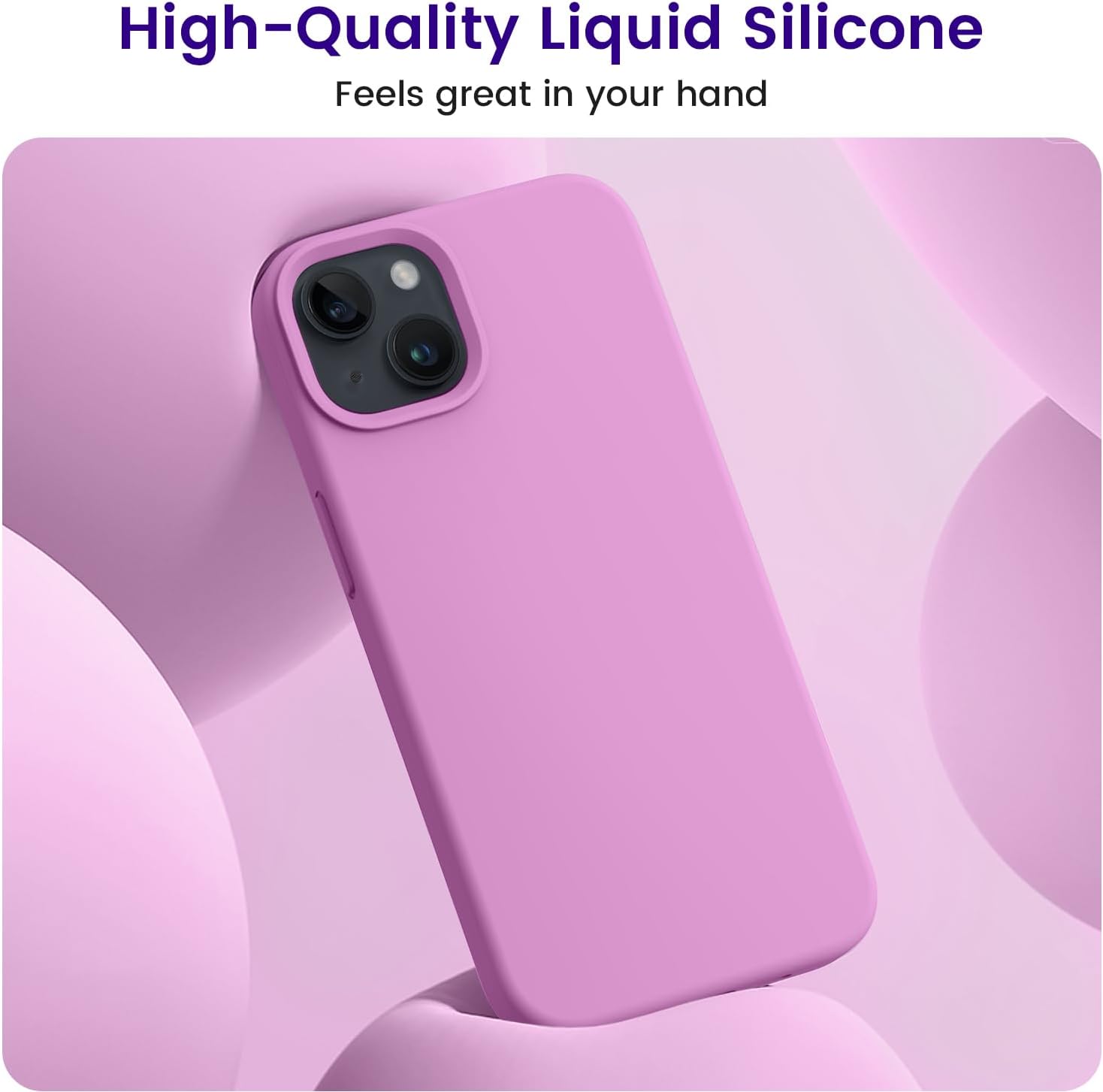 OTOFLY – Diseñada para iPhone 13, funda delgada de silicona a prueba de golpes para iPhone 13 de 6.1 pulgadas, morado lila