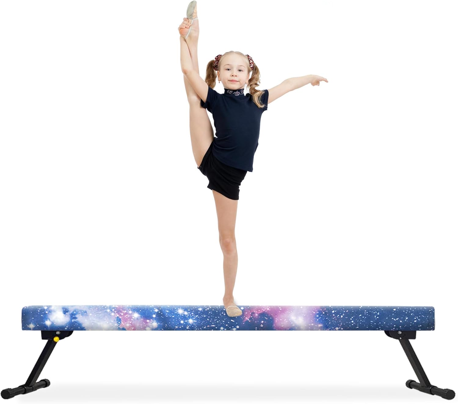 EL&ITWings Viga de equilibrio de gimnasia de 6 pies, viga ajustable de piso de nivel alto y bajo, altamente estable, equipo de entrenamiento de
