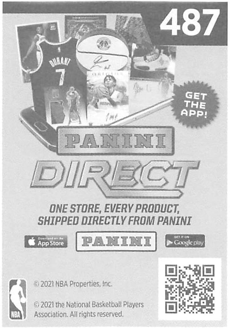 2020-21 Panini Stickers #487 Donovan Mitchell Official NBA Basketball Album Sticker Measuring 2.75 inch tall X 2 inches wide in Raw (NM or Better