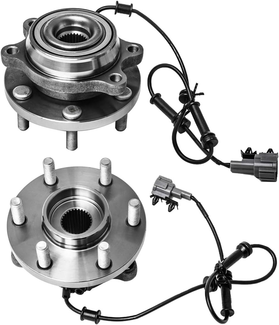 Buje de rueda delantera y conjunto de cojinetes izquierdo o derecho compatible con Nissan Xterra Frontier Pathfinder Suzuki Equator AUQDD 515065 x2