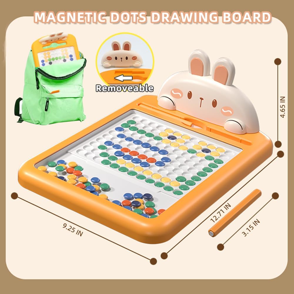 Tablero magnético de puntos para niños, tablero de dibujo magnético Montessori para niños pequeños, arte de puntos magnéticos, juguete educativo