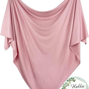 OWLOWLA Conjunto de manta y gorro para recién nacido, manta de recepción para bebés niños y niñas (rubor) OWLOWLA Conjunto de manta y gorro para recién nacido, manta de recepción para bebés niños y niñas (rubor)