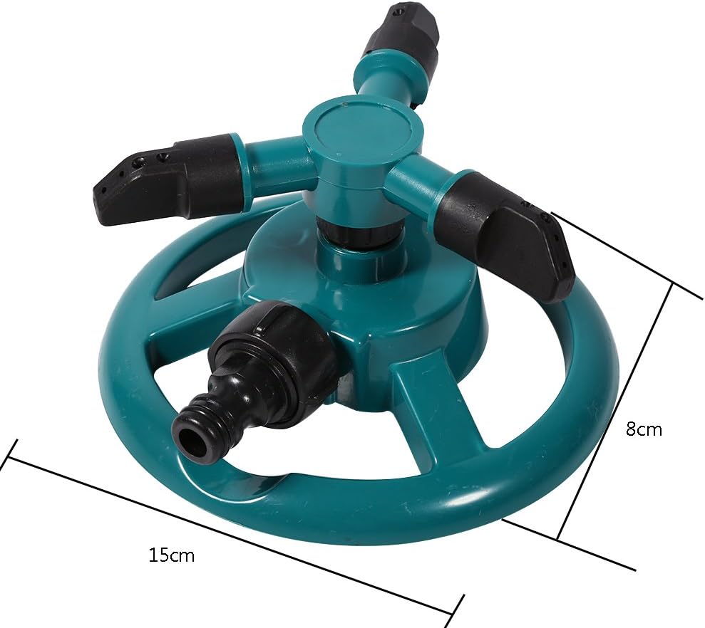 Rociadores para patio,Rociador,Aspersor de agua para césped,Aspersor de riego giratorio de 360 para jardín, sistema de riego de manguera de tubo de