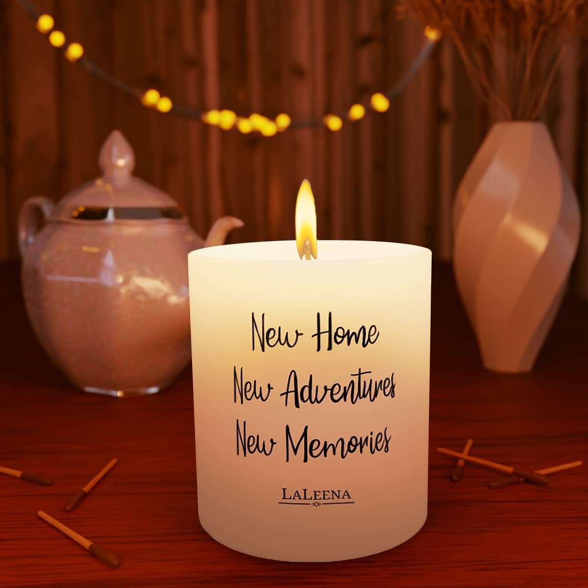 14 onzas, vainilla – Regalos de inauguración de la casa para un nuevo hogar – Vela perfumada para inauguración de la casa – Regalo de vela en tarro