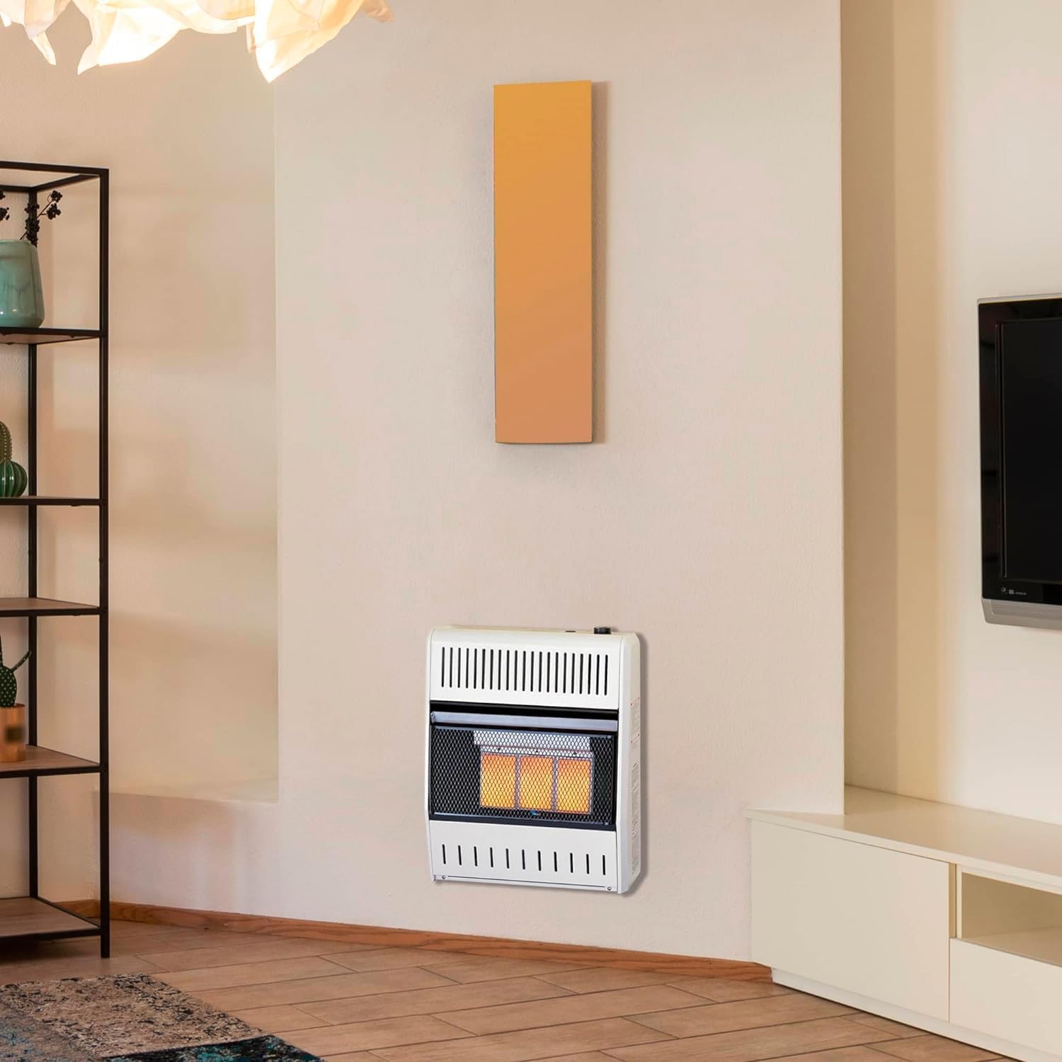ProCom ML250TPA-B Calentador infrarrojo de gas propano sin ventilación con control de termostato para uso doméstico y oficina, 25000 BTU, calienta