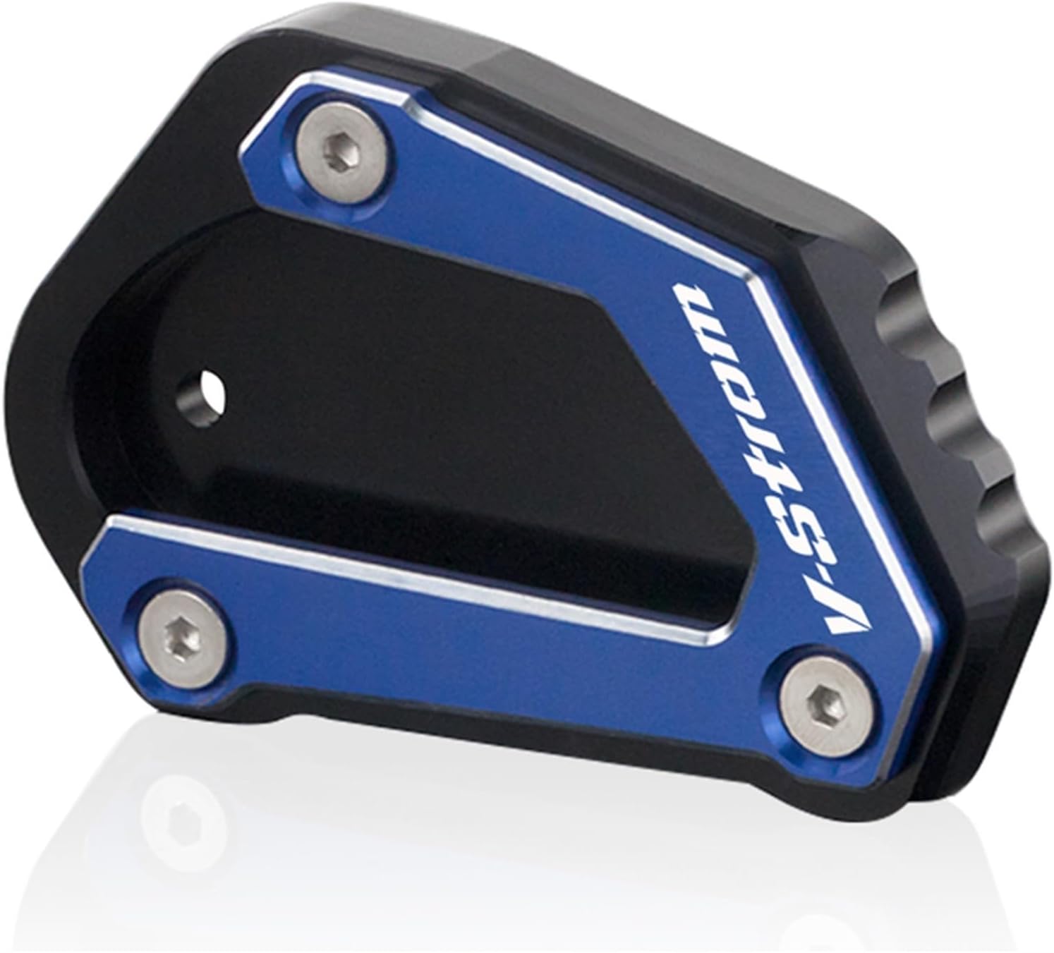 CNC aluminio Motorcycle for Suzuki V-Strom 650XT DL650 DL 650 Kickstand Side Stand Extension Enlarger Pad 2004-2022 (Color  V-Strom Blue)