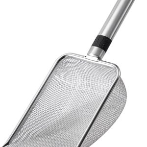 Hatleues Cuchara de arena para gatos, tamizado rápido, acero inoxidable, mango cómodo con agujero para colgar, antioxidante, antiadherente, malla Hatleues Cuchara de arena para gatos, tamizado rápido, acero inoxidable, mango cómodo con agujero para colgar, antioxidante, antiadherente, malla