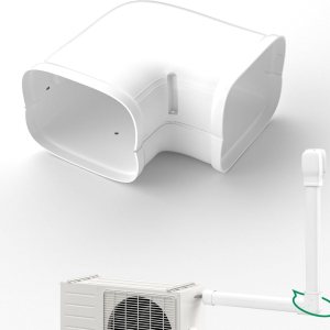 mensaosao Codo plano de 90 de ancho de 3 pulgadas, cubierta de curva de nivel, juego de cubierta decorativa de PVC, accesorios para acondicionadores mensaosao Codo plano de 90 de ancho de 3 pulgadas, cubierta de curva de nivel, juego de cubierta decorativa de PVC, accesorios para acondicionadores