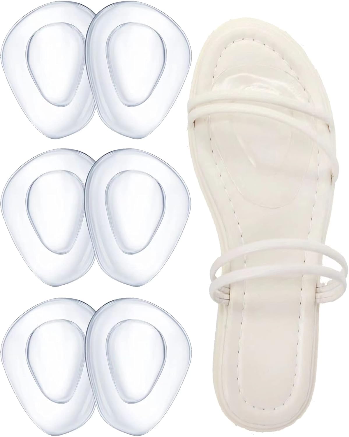 BHXANZOU Almohadillas metatarsianas para aliviar el dolor,Cojines de bola de pie para tacones altos,Almohadillas de metatarsalgia,Almohadillas