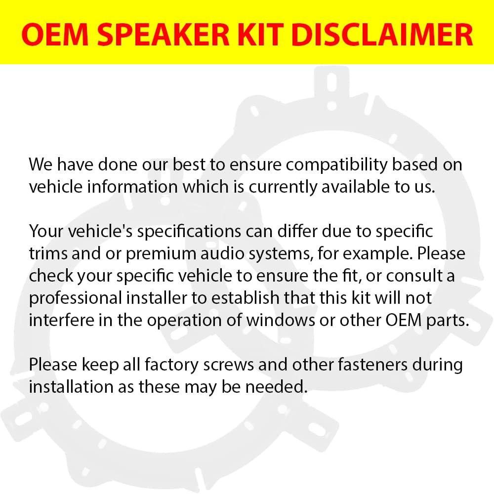 KICKER Altavoces de 6.5 pulgadas para Ford F-150 Kit de actualización 2015-2022 – Par de altavoces de la serie CS con adaptadores y arnés, coaxial 6