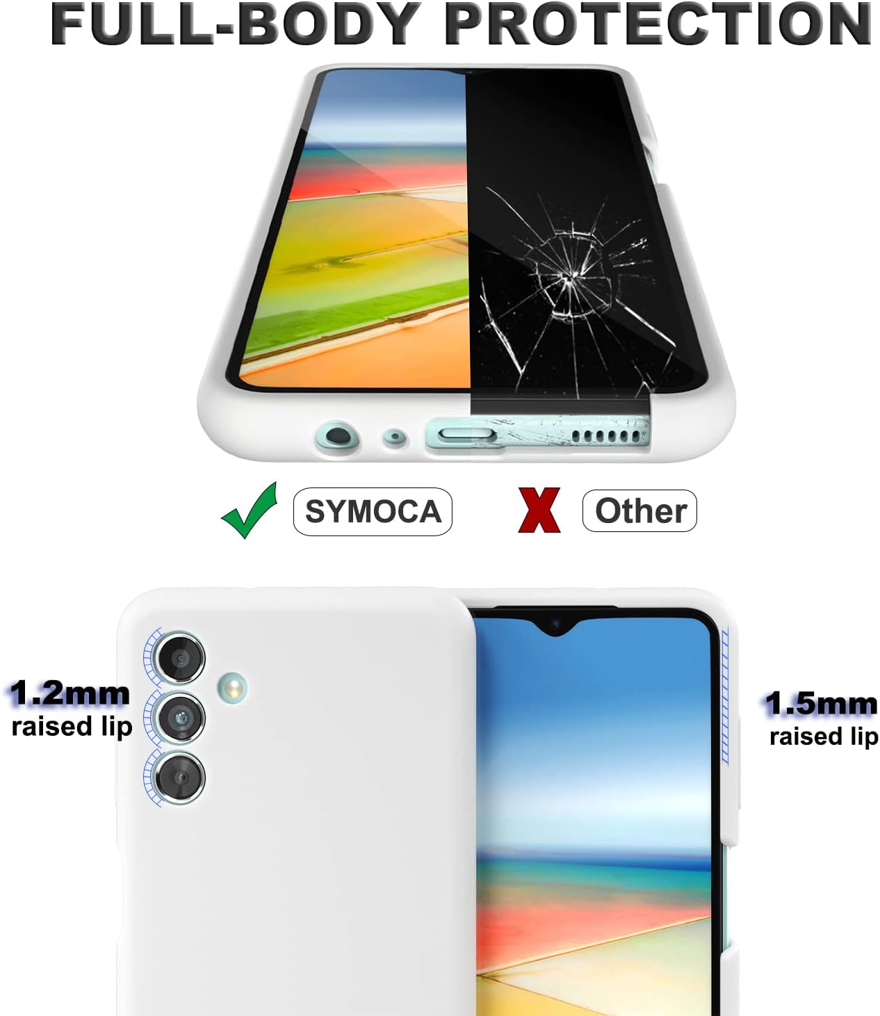 Liqiud – Funda de silicona para Samsung Galaxy A13 5G de silicona sedosa, delgada, de cuerpo completo, a prueba de golpes, con forro de microfibra,