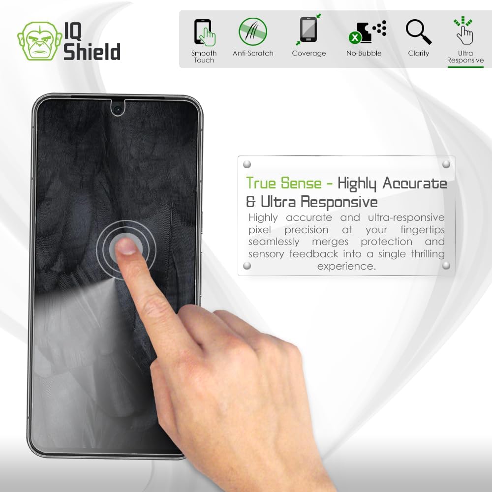IQShield Paquete de 2 protectores de pantalla para Google Pixel 8 Pro película de TPU transparente, instalación sin burbujas, resistente a los