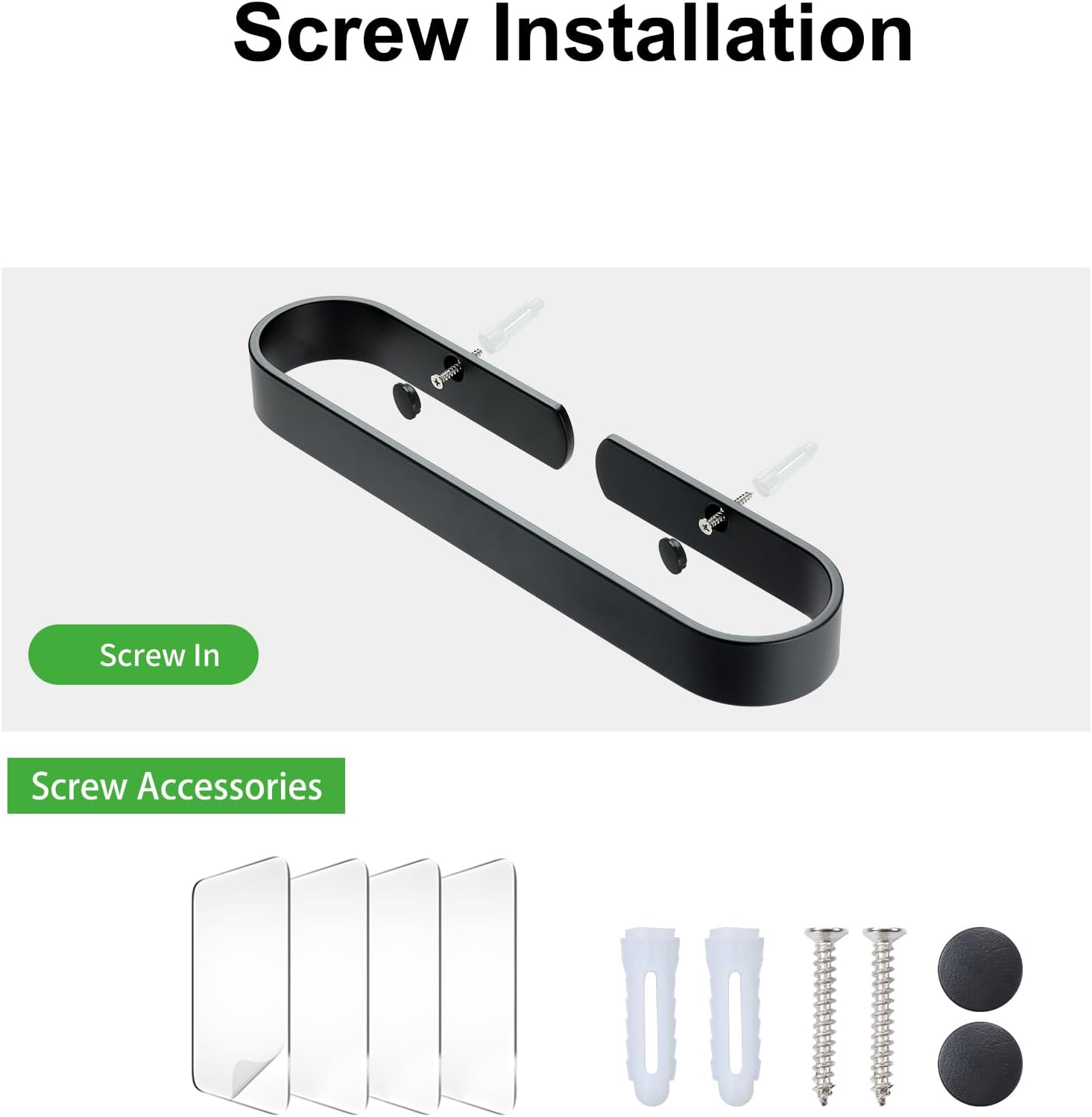Toallero de baño de 11.8 pulgadas, soporte para toallas de mano negro mate para baño, montado en la pared, encimera, toallero de cocina