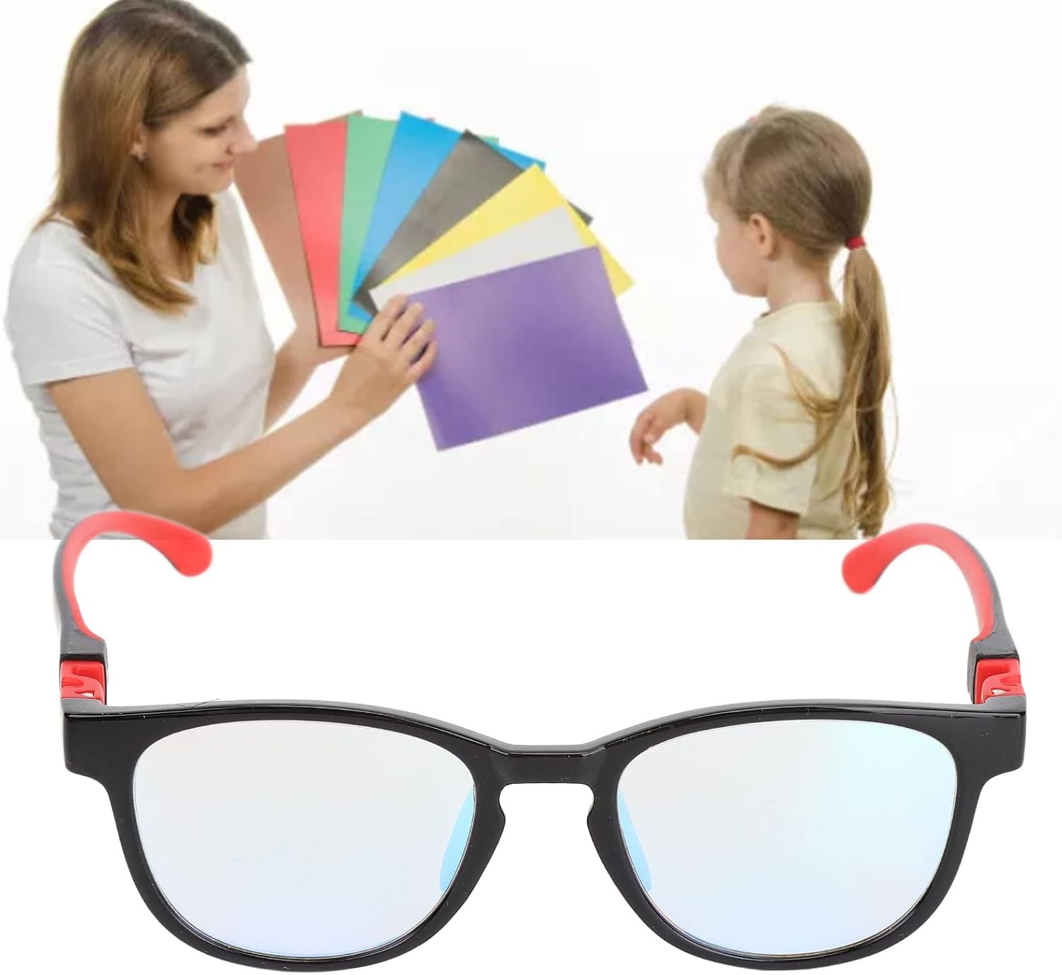 Yinhing Lentes daltónicos para niños, mejoran la percepción del color, gafas portátiles para trastornos de la visión del color, gafas daltónicas