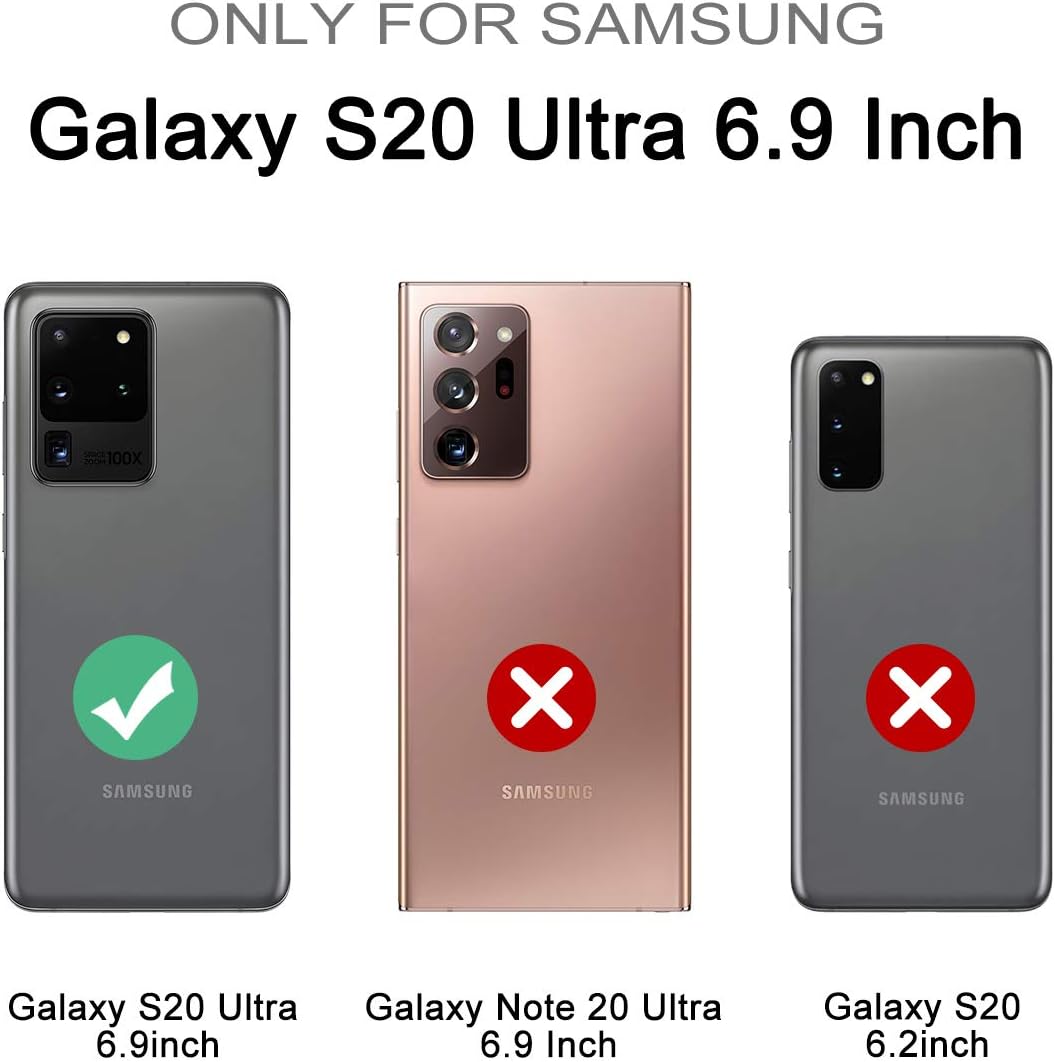 SURITCH Funda para Samsung Galaxy S20 Ultra, Protector de pantalla integrado Protección de cuerpo completo, cubierta de TPU suave, soporte de