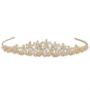 Tiaras de boda pequeñas brillantes para mujer, corona de quinceañera de circonita cúbica, tiara de 16 tiaras, diadema dorada, tocados de cristal, Tiaras de boda pequeñas brillantes para mujer, corona de quinceañera de circonita cúbica, tiara de 16 tiaras, diadema dorada, tocados de cristal,